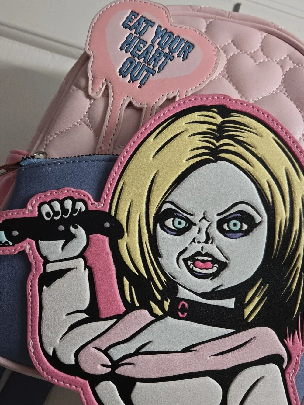 Eat Your Heart Out Tiffany Valentine Pink Backpack